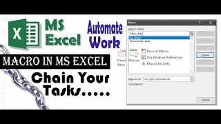 How to record macro in MS Excel for beginners | Import and Export Macro