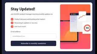 How to make Newsletter form | Form using HTML & CSS