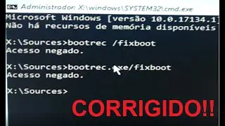 ACESSO NEGADO BOOTREC /FIXBOOT (CORRIGIDO)