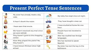 Tenses: Present Perfect Tense Example Sentences with Pictures, Present Perfect Tense Listen Practice