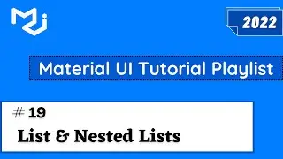 Material UI List and Nested Lists | Material UI 5 Tutorial | Material UI Collapse Nested List | #19