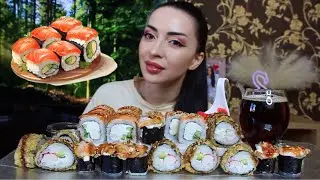 НАКОНЕЦ МУКБАНК ❤️ Суши/ Роллы🍣 Ayka Emilly