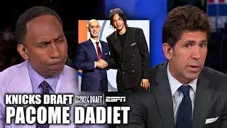 OK! OK! IM GOOD! - Bob Myers convinces Stephen A. on Knicks drafting Pacome Dadiet 😅 | NBA Draft