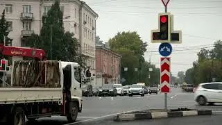 В Твери на площади Капошвара нанесли разметку и ввели новую схему движения