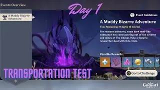 A Muddy Bizarre Adventure : Transportation Test | Genshin Impact Event