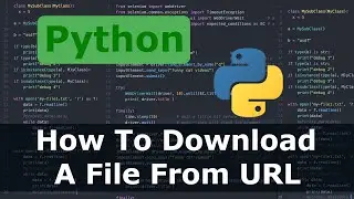 Python - How To Download A File From a URL