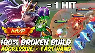 SUPER FAST HAND LANCELOT FLORAL KNIGHT SKIN GAMEPLAY‼️| LANCELOT BEST BUILD 2023 | LANCELOT MLBB