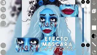 OO5# ..Manipulation Edit | Efecto mascara corrida Ibispaint𝅄ね