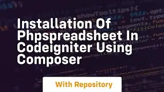 Installation of phpspreadsheet in codeigniter using composer