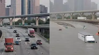 Houston flooding: Before and after