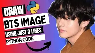 Draw BTS image in just 3 lines Of Python  Code || BTS image using Python turtle ||  #bts #python