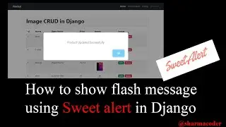 How to show flash messages using sweet alert in Django | Session messages in django |