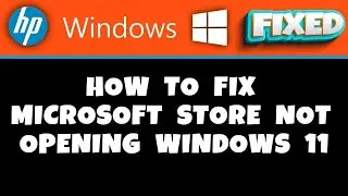 HP Laptop -  How to Fix Microsoft Store Not Opening Windows 11