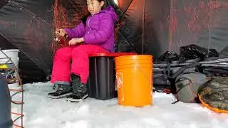 Ice fishing - Perch, Cooks bay, Lake Simcoe, Feb. 15th, 2021