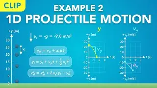 1D Projectile Motion - Example 2 (Clip) | Physics - Kinematics