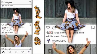 How to create 3D INSTAGRAM POST | mobile editing tips | picsart