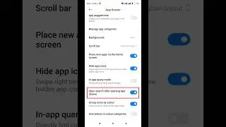 How to disable open search after opening app drawer in xioami #sho