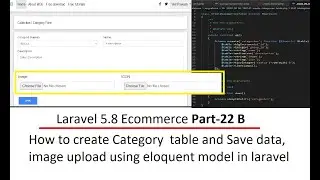 Laravel 5.8 Ecommerce Part-22 B | create Category table and save data & upload image in laravel