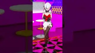 Arlecchino Maid Outfit - Bodyshaming【Genshin/MMD】#genshinimpact #shorts