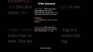 Superscript and Subscript Tags in HTML || #tutorial #viralvideo #video #shorts