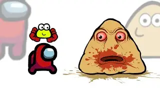 Mini Crewmate Kills Creepy POU Characters | Among Us