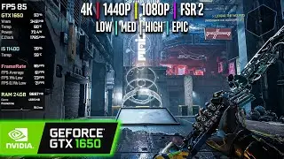 GTX 1650 | Ghostrunner 2 - 4K, 1440p, 1080p, FSR2...