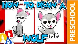 How To Draw A Wolf (or Husky) - Preschool