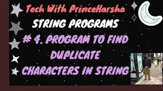 4.String programs in java - Program to print duplicate characters in string