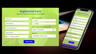 How to Make Responsive Registration Form in HTML and CSS | HTML CSS Projects For Practice