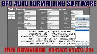 Health Insurence |Medical Form Filling Auto Typing & Auto Typer Software For Data Entry Form Filling