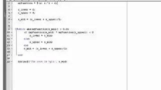 MATLAB Tutorial Part 6 Bisection Method Root finding
