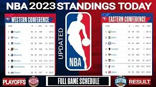 NBA Standings today ; NBA playoffs standings today ; NBA games today ; NBA standings 2023 today ;NBA