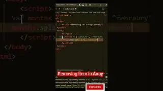 Removing Item in Array | Removing Array Element in JavaScript | Delete element in Array | #shorts