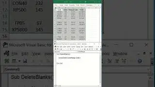Delete Blanks with Excel VBA #shorts