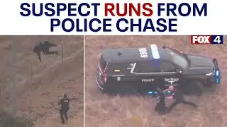 Front-flipping suspect tries to run from Fort Worth police chase