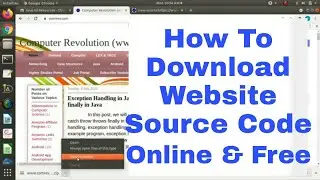 How To Download Website Source Code Online Free | How To Download Website Images and Source Code