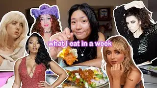 I ate like pop stars for a week (sabrina carpenter, chappell roan, billie eilish, charli xcx)