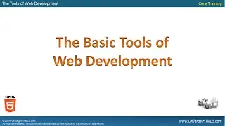 71001-Basic Tools of Web Development