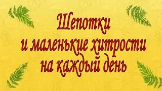 Шепотки и маленькие хитрости на каждый день. Тайна Жрицы.