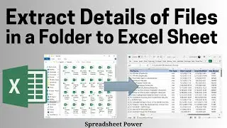 How to Get Details of Files in a Folder in Excel Sheet