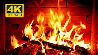 🔥 Cozy Fireplace 4K UHD! Fireplace with Crackling Fire Sounds. Fireplace Burning for TV 4K