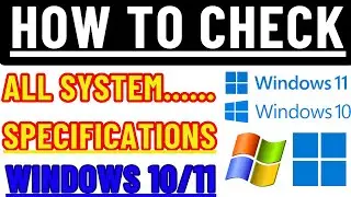 How to check computer specifications in windows 10/11 | DXDIAG | Method-1