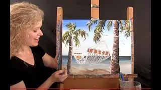 Learn to paint TROPICAL HAMMOCK with acrylics | Paint and Sip at Home | Step by Step Tutorial