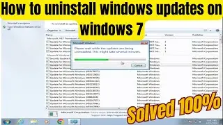 How to uninstall windows updates on windows 7 | How to delete old Windows Update files in Windows 7