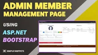 Designing Admin Member Management Page in ASP.NET with Bootstrap Styling