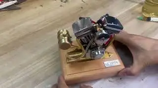 Mini Harley Evolution V twin Engine Model, Full Start to Finish  | Stirlingkit