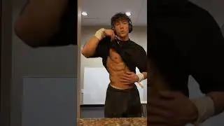 Pump under cover / Teen bodybuilder / showing his hidden pumped muscle 