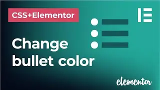 How to use different color for bullet symbol and text in a bullet list in Elementor and CSS