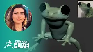 3D Model a Frog in ZBrush #withme ! - Ana Carolina Pereira - ZBrush 2020