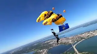 The U.S. Army Parachute Team drops in to the CrossFit Games